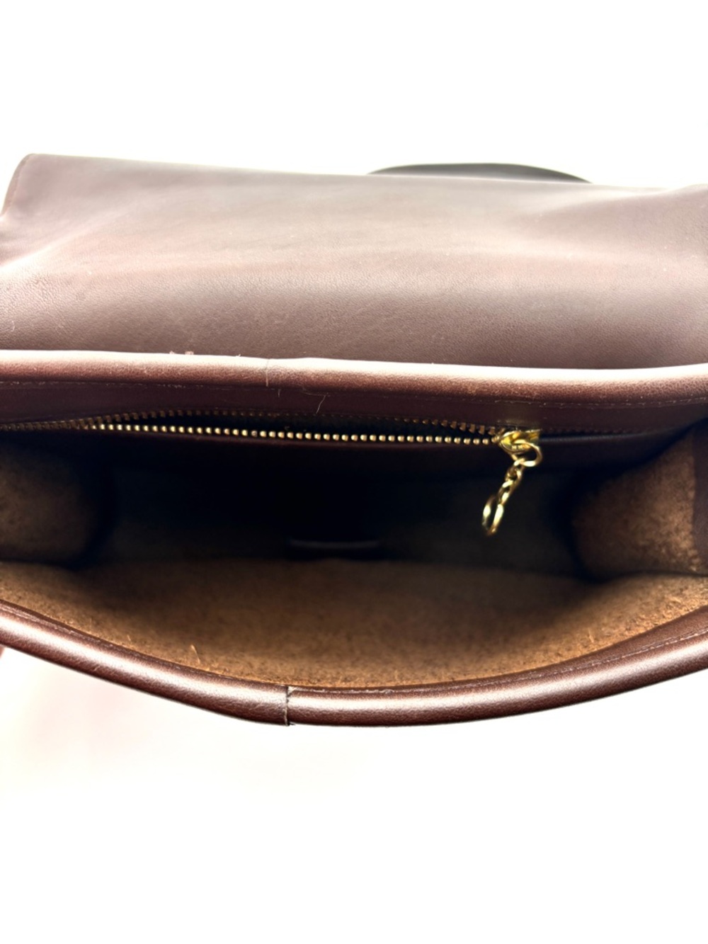Vintage Coach Tribeca Flap Brown Leather Crossbody L8D-9092 - Picture 13 of 14